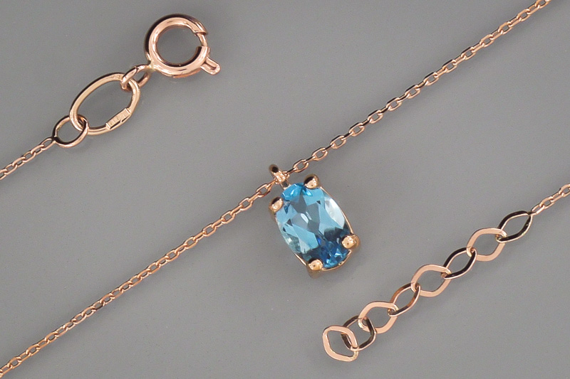 Изображение Золотая цепочка с топазом 45-47 см