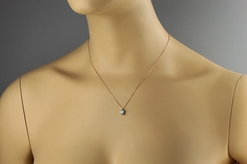 Изображение Золотая цепочка с топазом 45-47 см