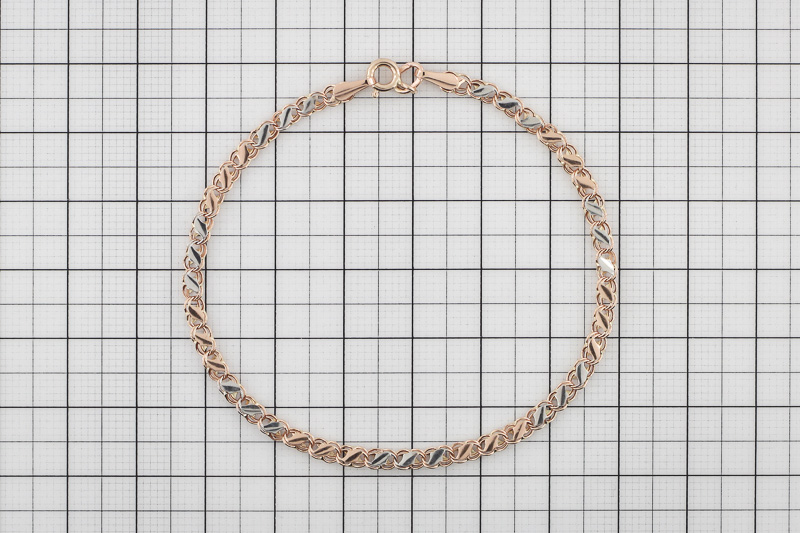 Изображение Золотой браслет 18,5 см