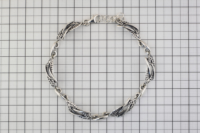 Изображение Серебряный браслет 17-19,5 см