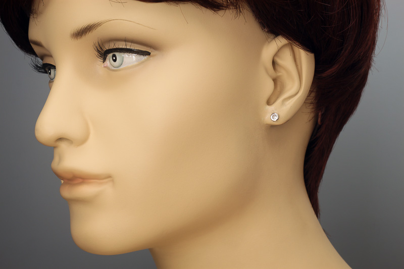 Изображение Серьги из белого золота с цирконами