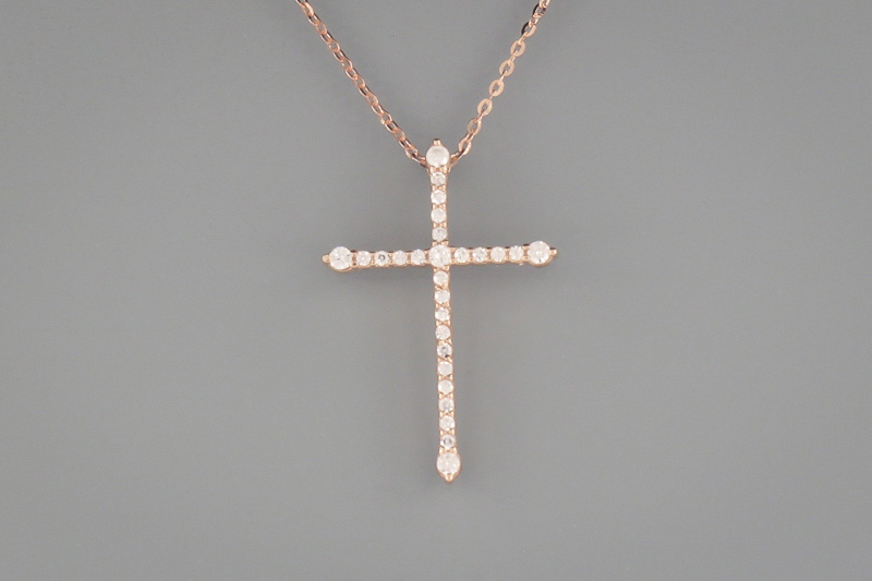 Изображение Золотая цепочка с цирконами 43 см