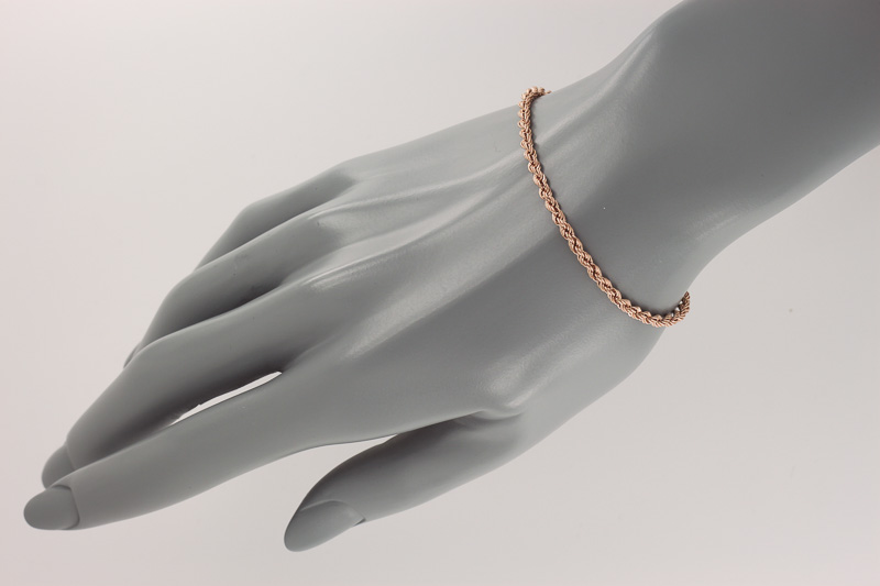 Paveikslėlis Auksinė apyrankė "Rope"