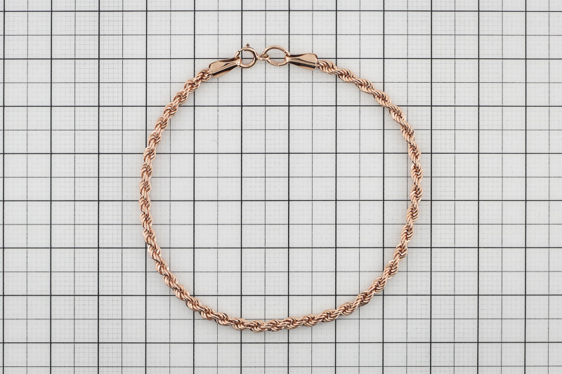 Paveikslėlis Auksinė apyrankė "Rope"
