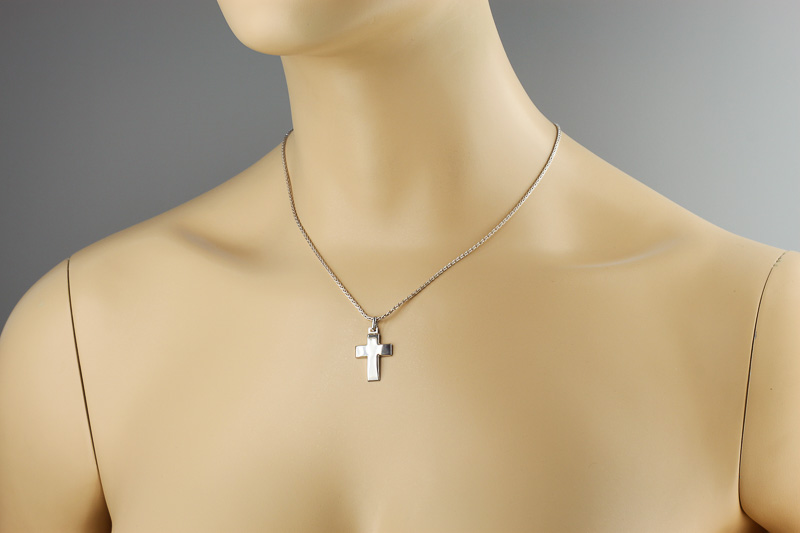 Изображение Серебряный католический крестик 