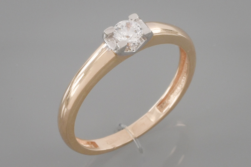 Paveikslėlis Auksinis žiedas su cirkoniu