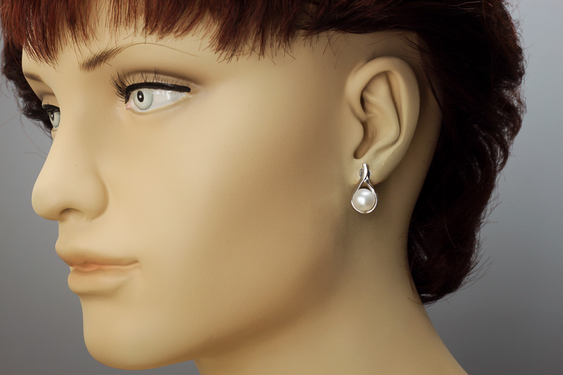 Paveikslėlis Sidabriniai auskarai su perlais