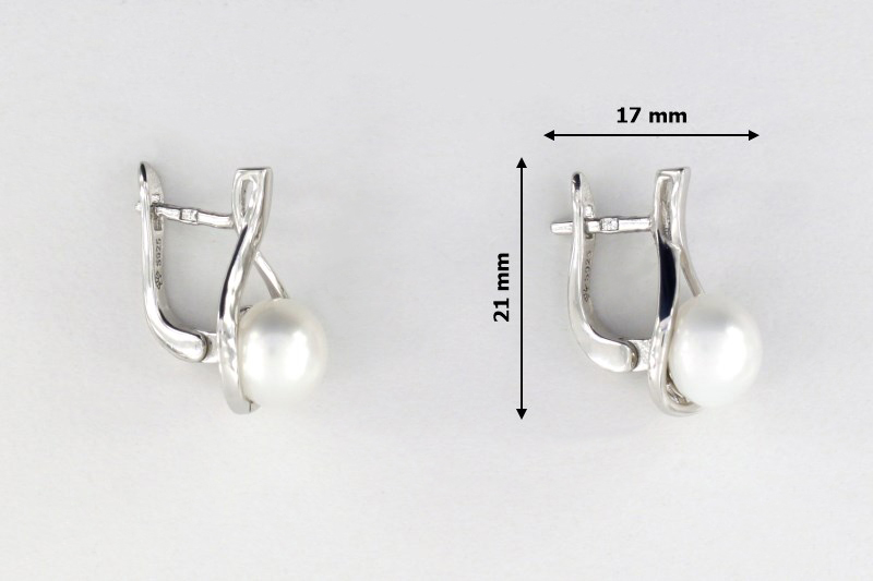 Paveikslėlis Sidabriniai auskarai su perlais