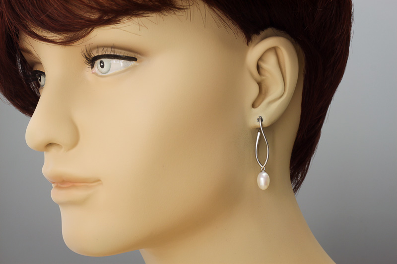 Paveikslėlis Sidabriniai auskarai su perlais