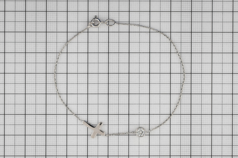 Paveikslėlis Balto aukso apyrankė su cirkoniu 19 cm