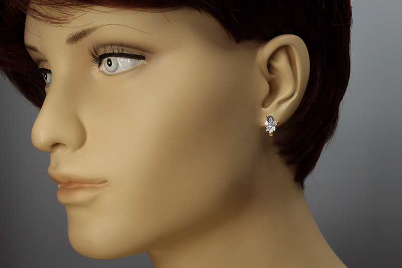 Paveikslėlis Sidabriniai auskarai su cirkoniais