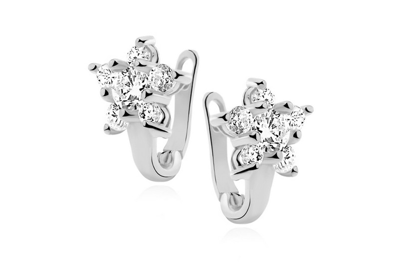 Paveikslėlis Sidabriniai auskarai su cirkoniais