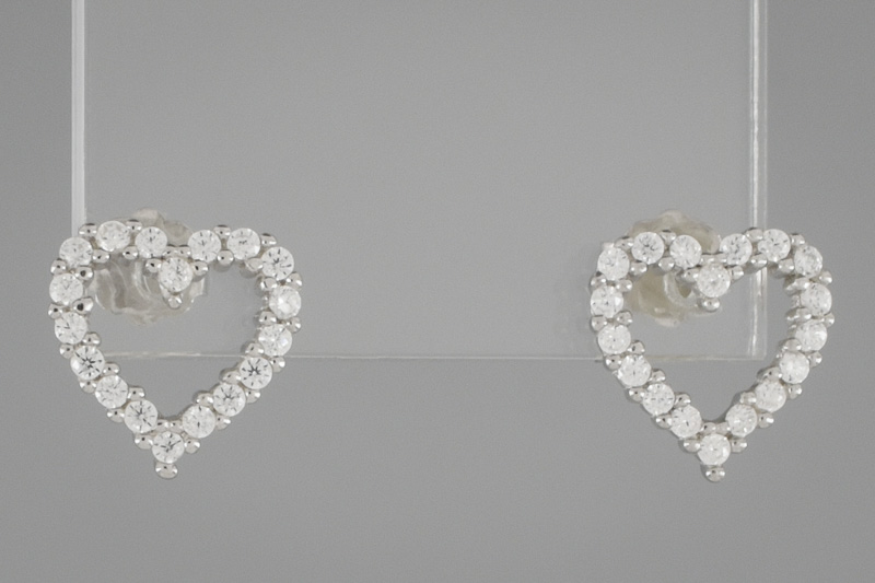 Paveikslėlis Sidabriniai auskarai su cirkoniais