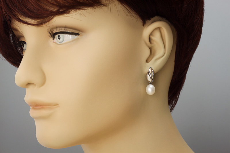 Paveikslėlis Sidabriniai auskarai su perlais