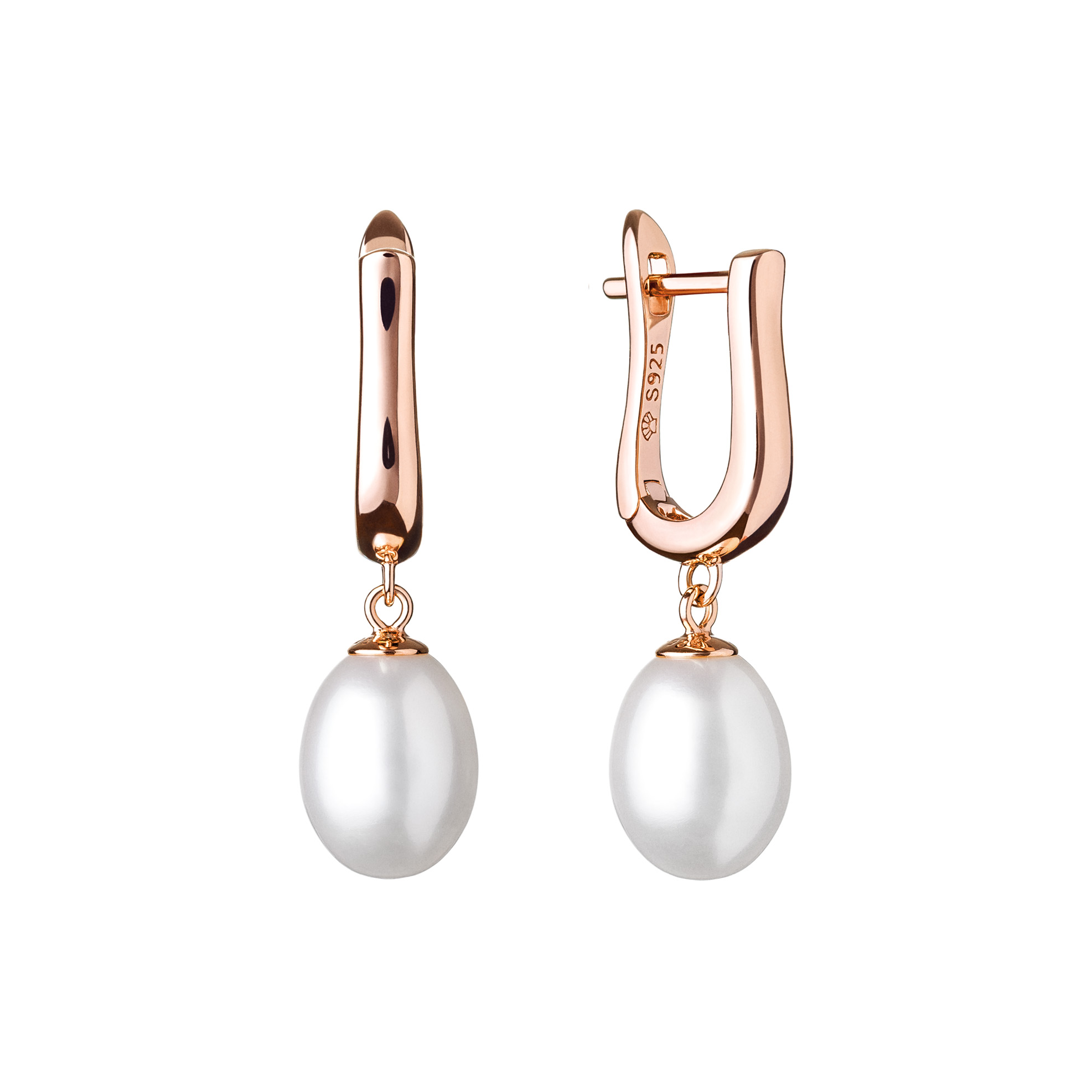 Paveikslėlis Paauksuoti sidabriniai auskarai su perlais