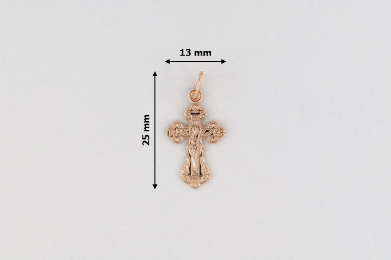 Изображение Православный крестик из позолоченного серебра