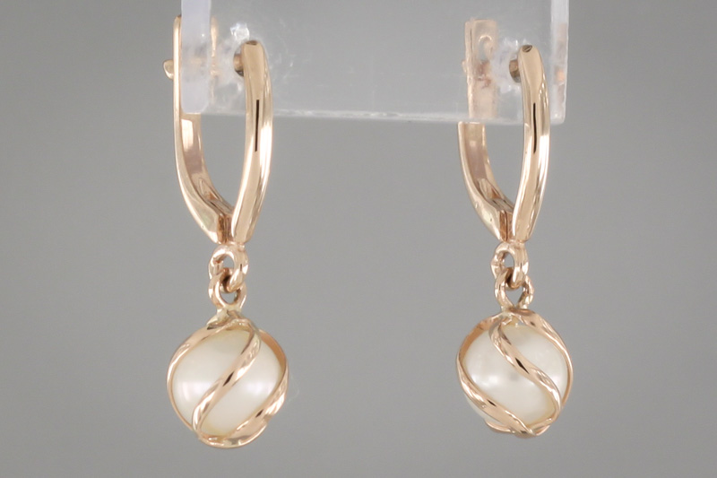 Paveikslėlis Auksiniai auskarai su perlais