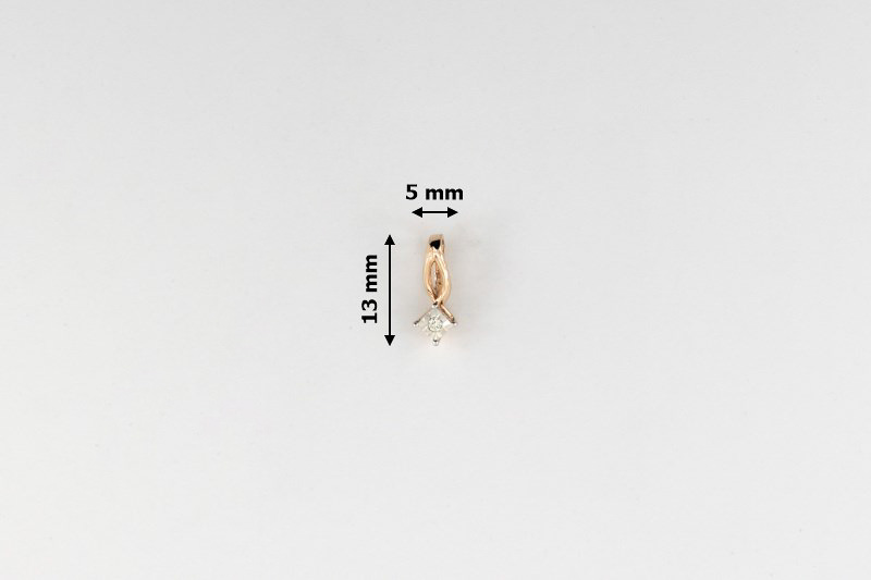 Изображение Золотая подвеска с бриллиантом