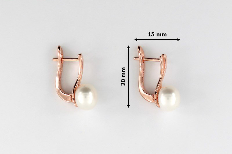 Paveikslėlis Paauksuoti sidabriniai auskarai su perlais