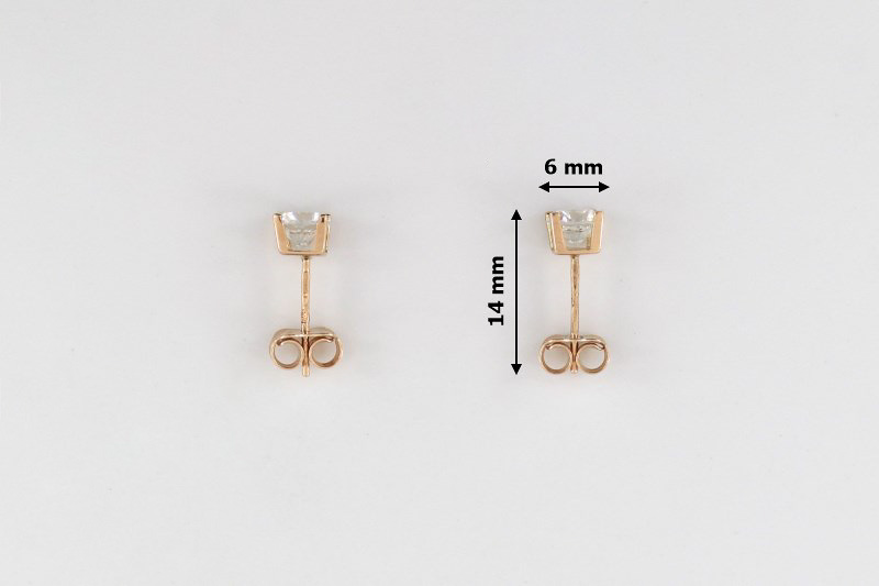 Paveikslėlis Auksiniai auskarai su cirkoniais