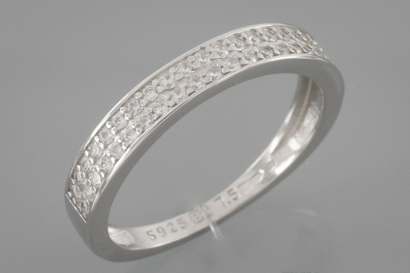 Paveikslėlis Sidabrinis žiedas su cirkoniais