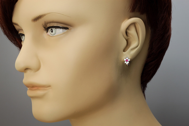 Paveikslėlis Sidabriniai auskarai su cirkoniais