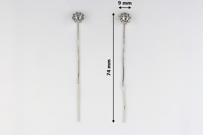 Paveikslėlis Sidabriniai auskarai su cirkoniais