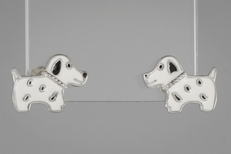 Paveikslėlis Sidabriniai auskarai su emaliu