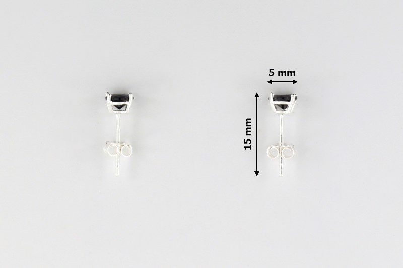 Paveikslėlis Sidabriniai auskarai su cirkoniais