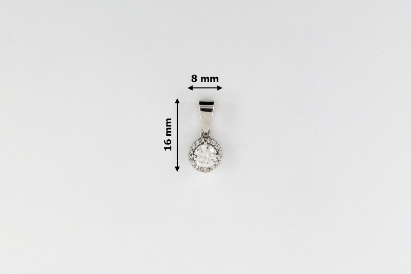 Paveikslėlis Sidabrinis pakabukas su cirkoniais