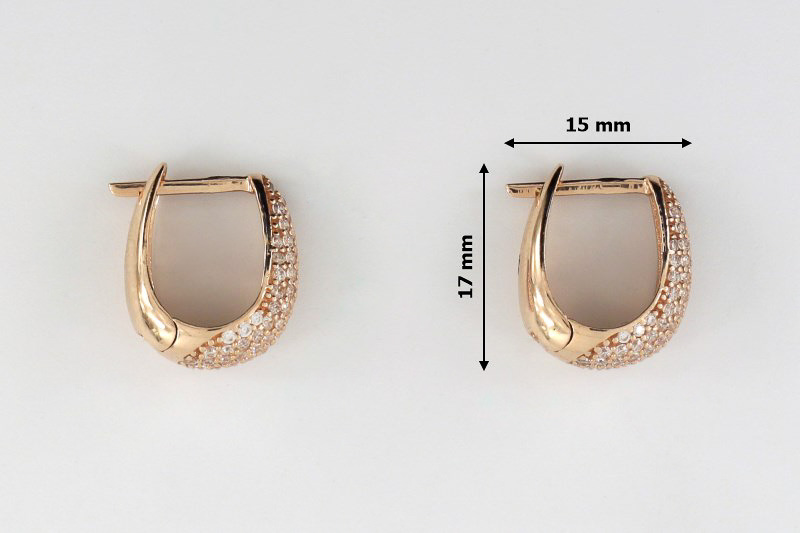 Изображение Золотые серьги с цирконами