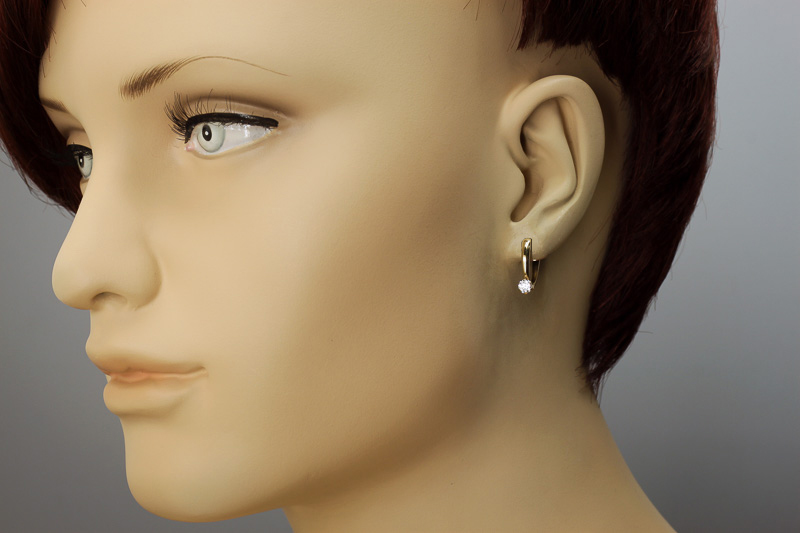 Изображение Серьги из желтого золота с цирконами