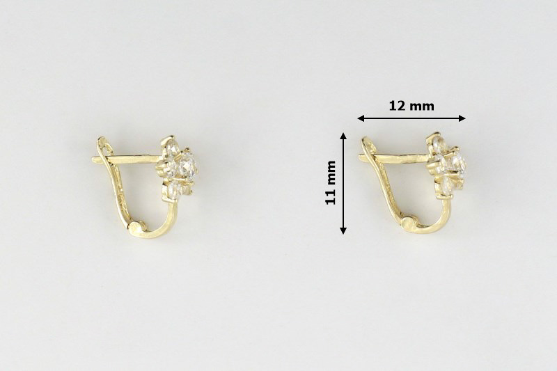 Изображение Серьги из желтого золота с цирконами