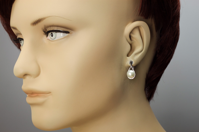 Paveikslėlis Sidabriniai auskarai su perlais