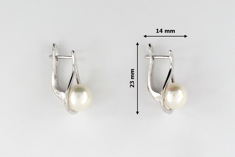 Paveikslėlis Sidabriniai auskarai su perlais