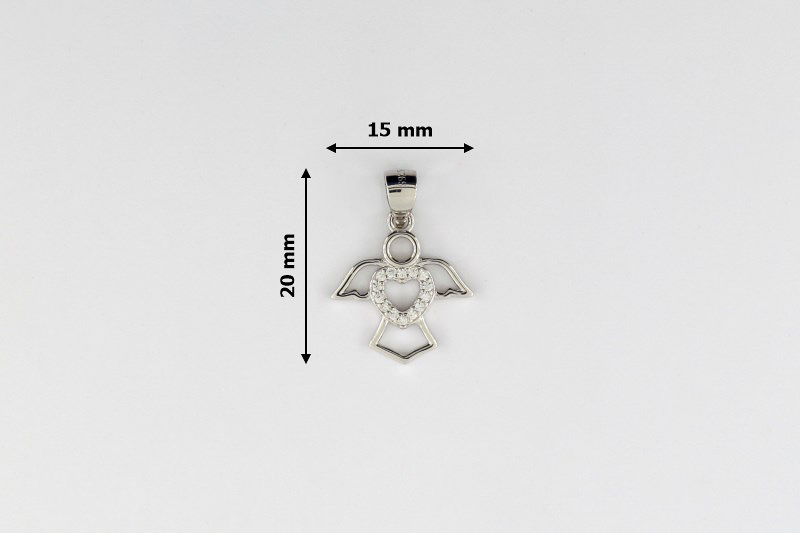 Изображение Серебряная подвеска с цирконами "Ангел"