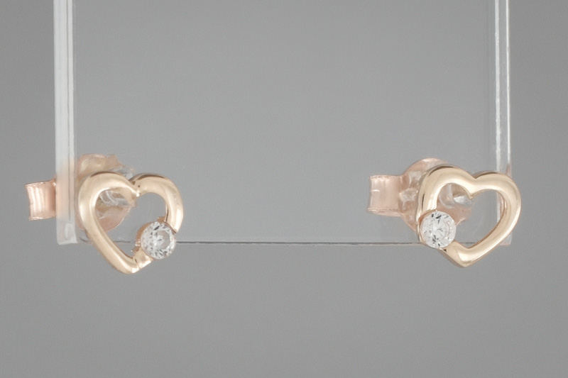 Paveikslėlis Auksiniai auskarai su cirkoniais