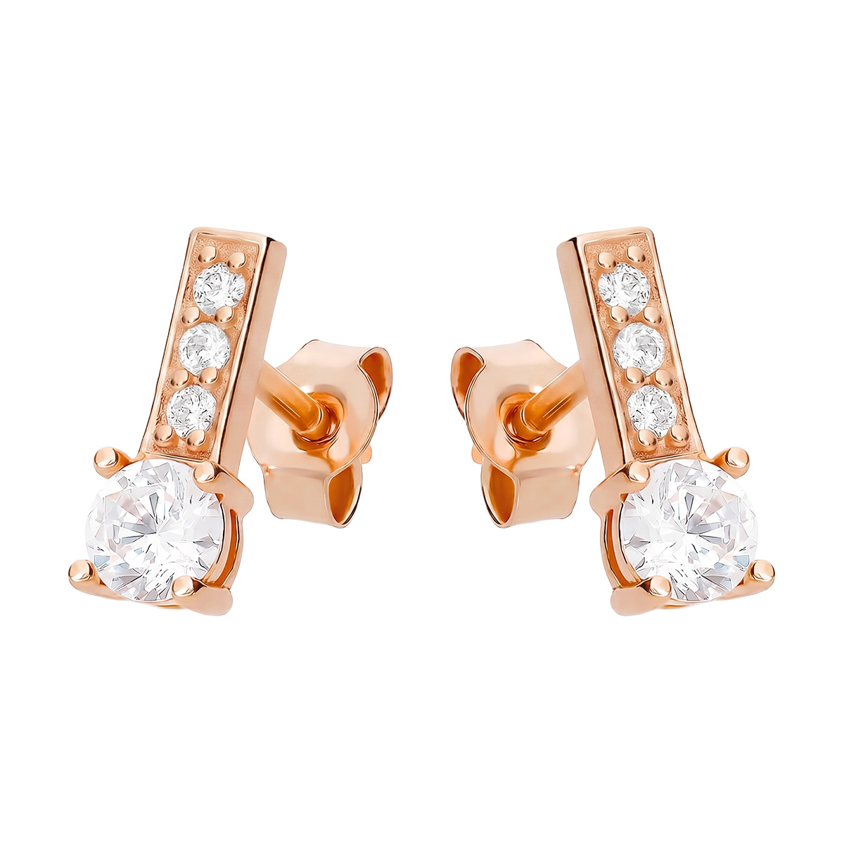 Paveikslėlis Auksiniai auskarai su cirkoniais