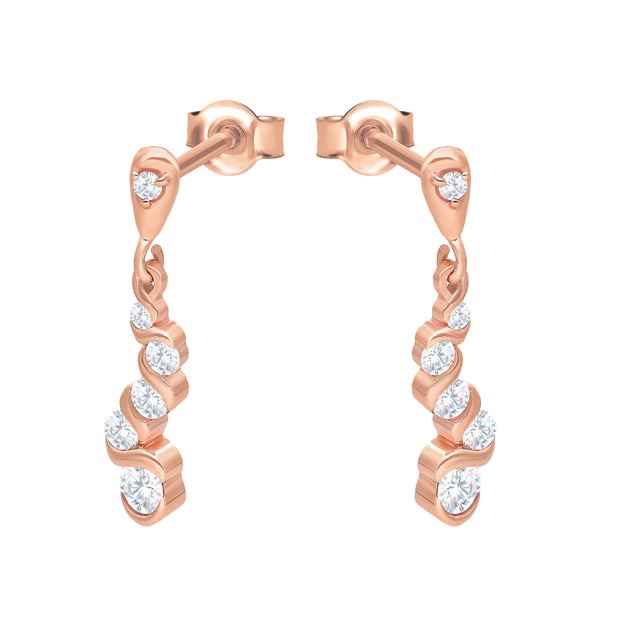 Paveikslėlis Auksiniai auskarai su cirkoniais