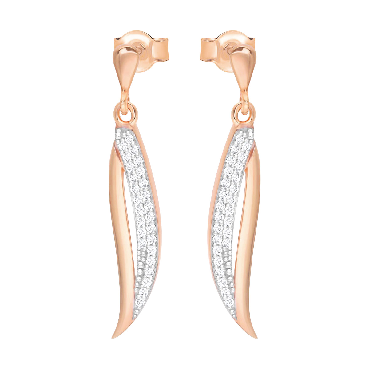 Paveikslėlis Auksiniai auskarai su cirkoniais