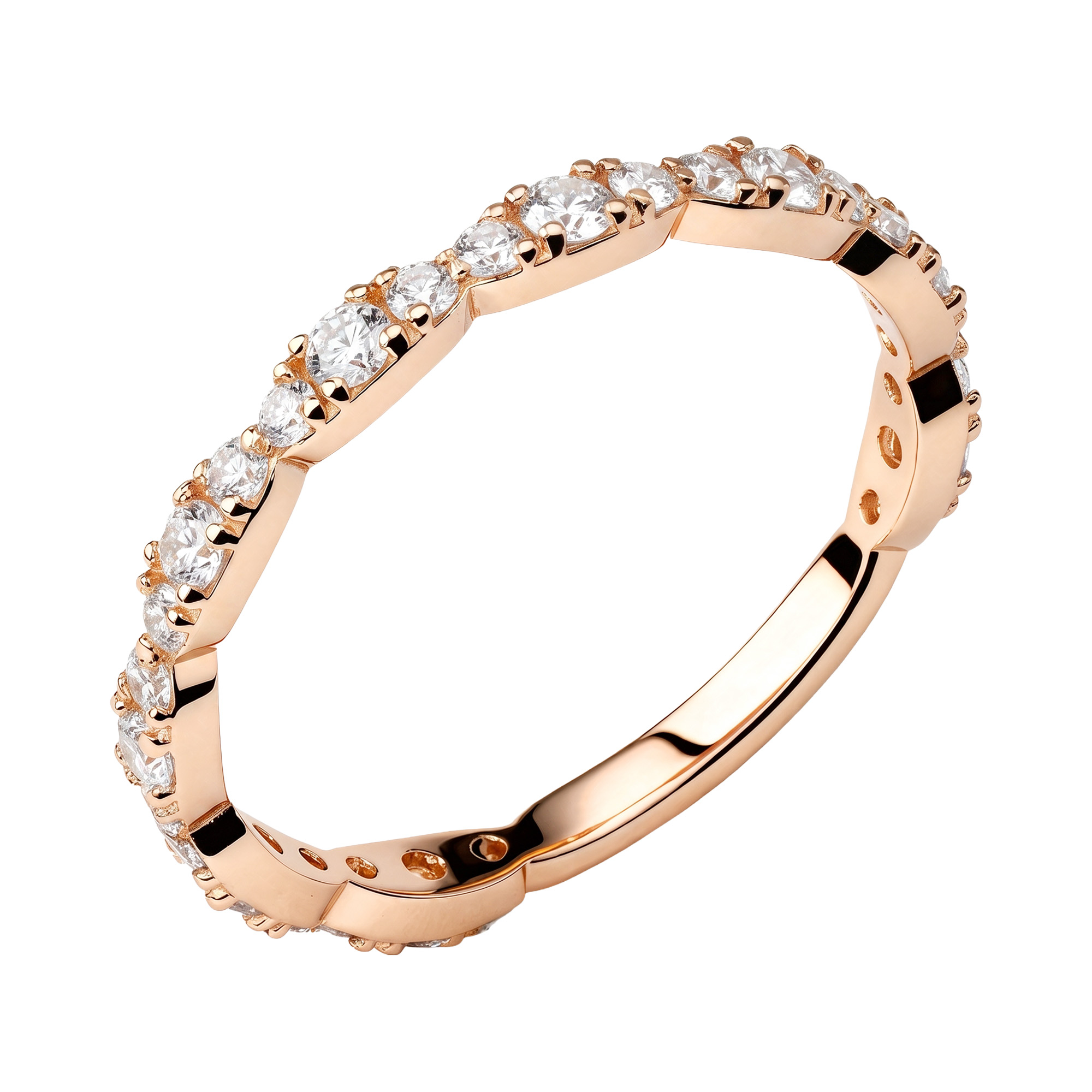 Paveikslėlis Auksinis žiedas su cirkoniais