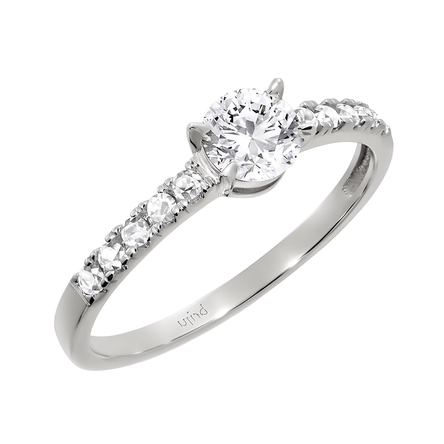 Paveikslėlis Balto aukso žiedas su cirkoniais