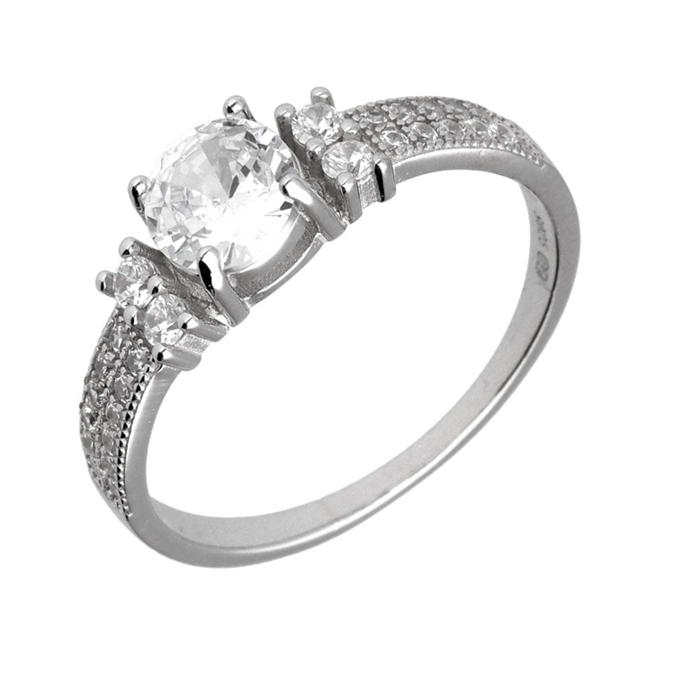 Paveikslėlis Sidabrinis žiedas su cirkoniais