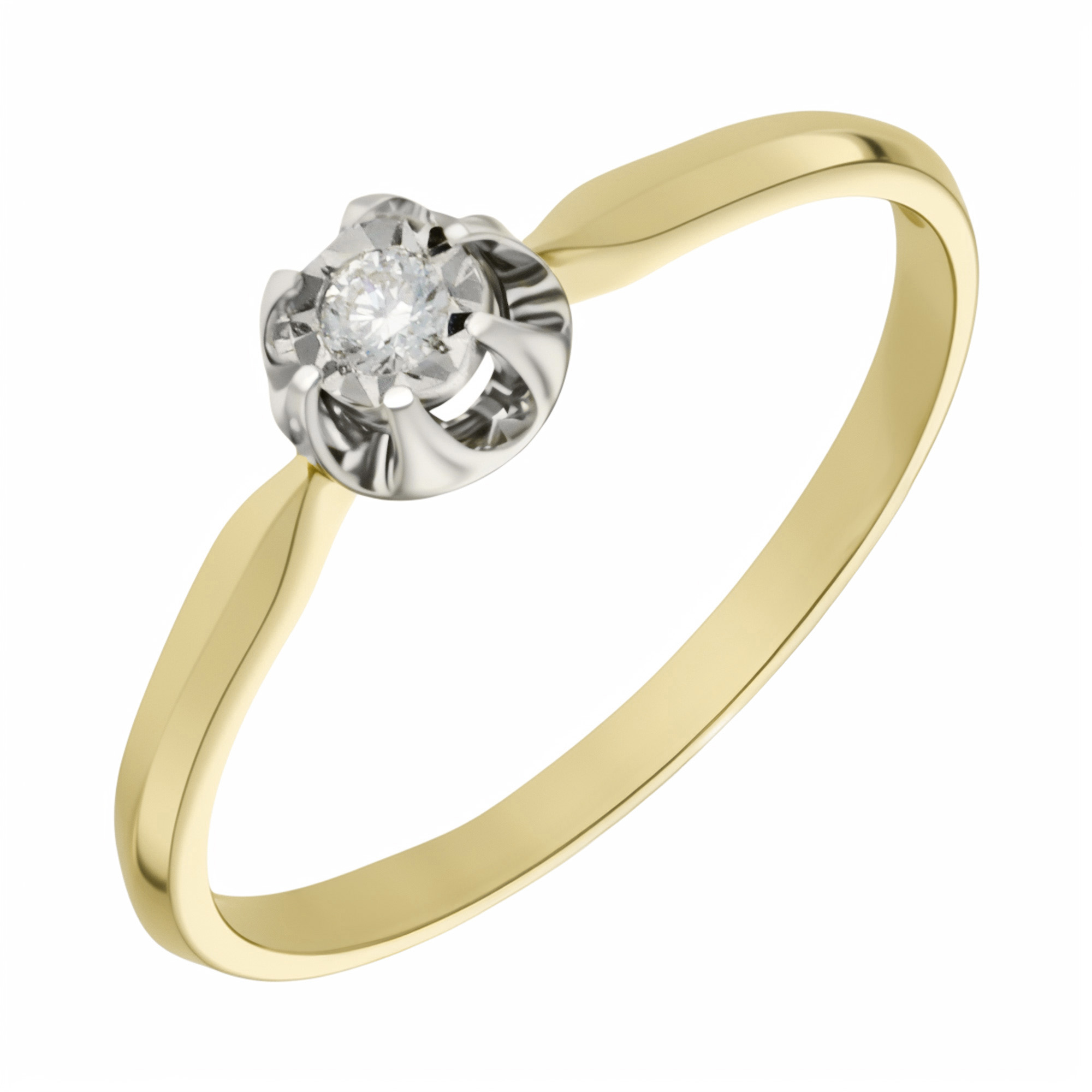 Изображение Кольцо из желтого золота с бриллиантом