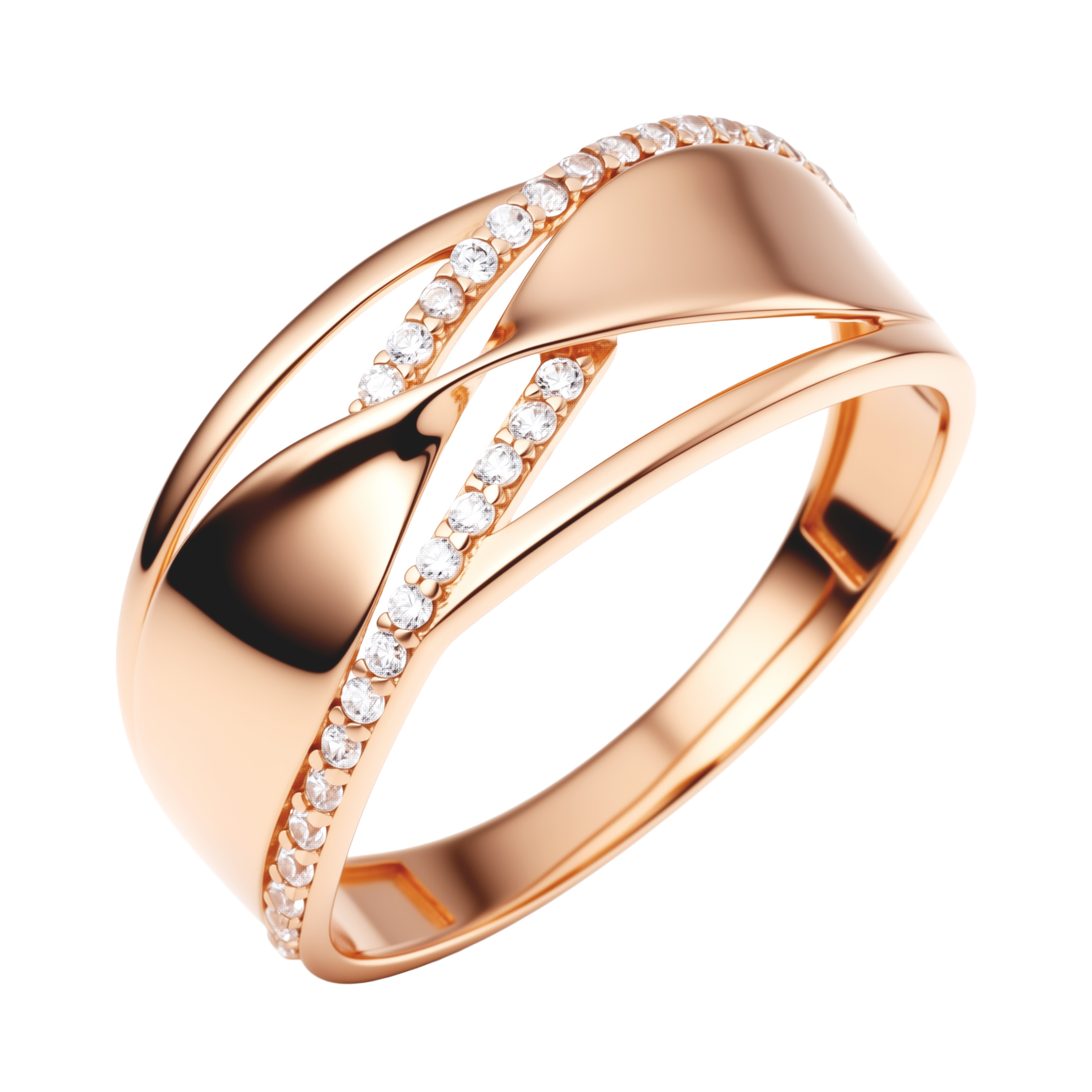 Paveikslėlis Auksinis žiedas su cirkoniais