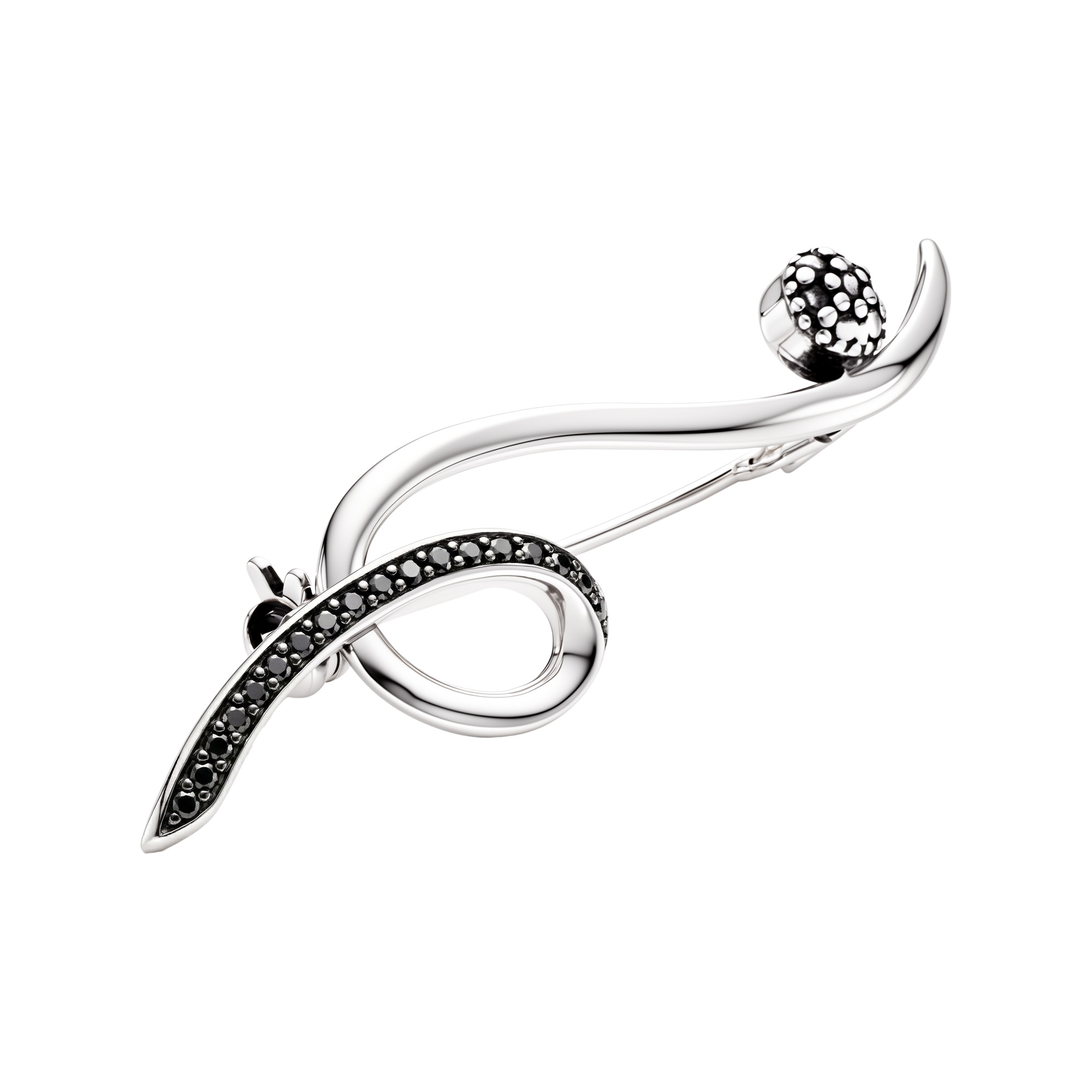 Paveikslėlis Sidabrinė sagė su cirkoniais