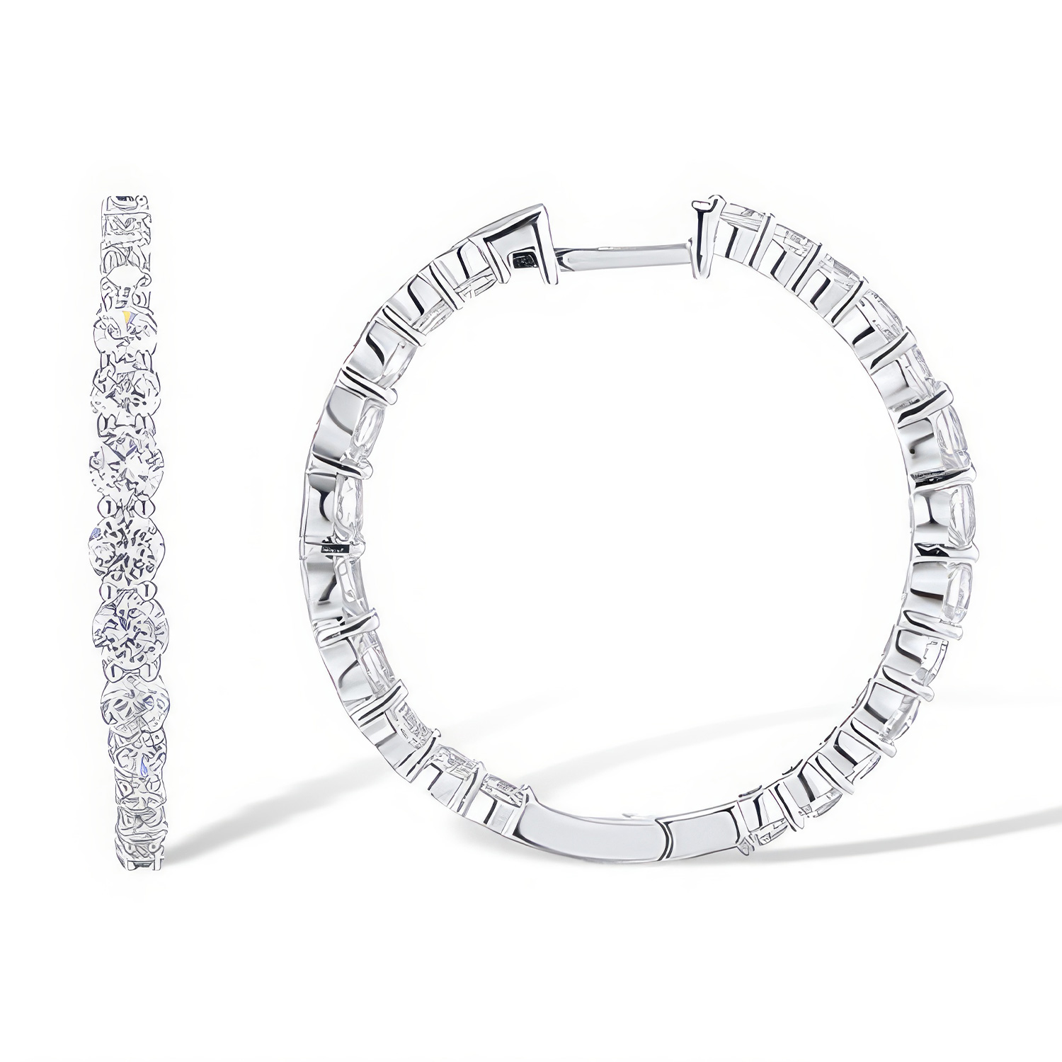 Paveikslėlis Sidabriniai auskarai su cirkoniais