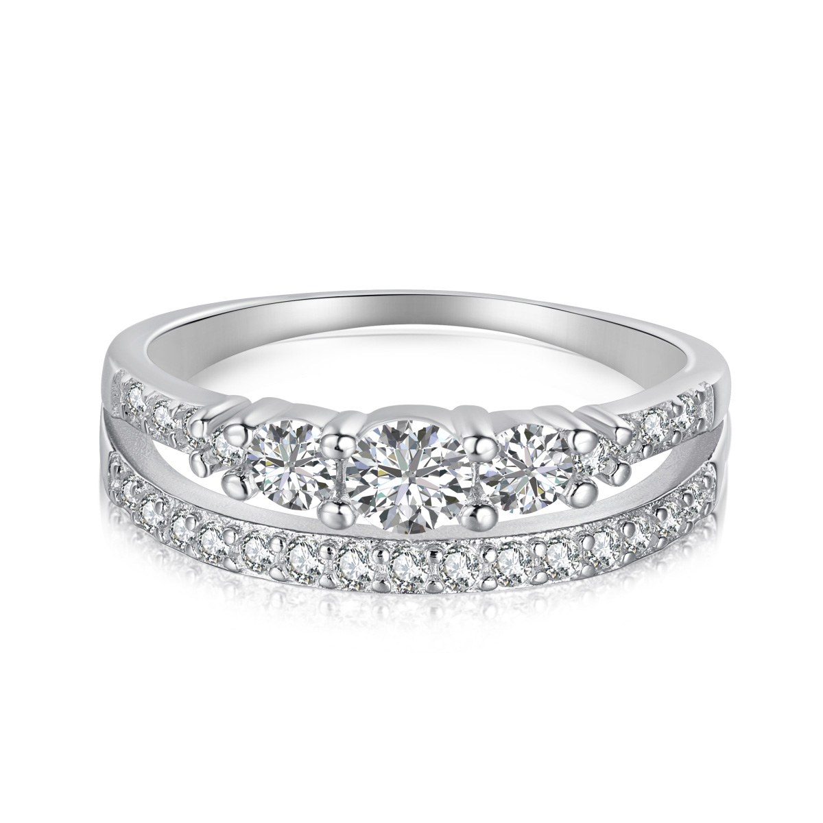 Paveikslėlis Sidabrinis žiedas su cirkoniais