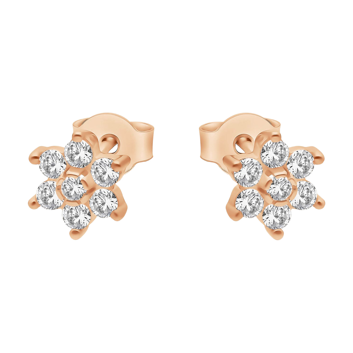 Изображение Золотые серьги с цирконами