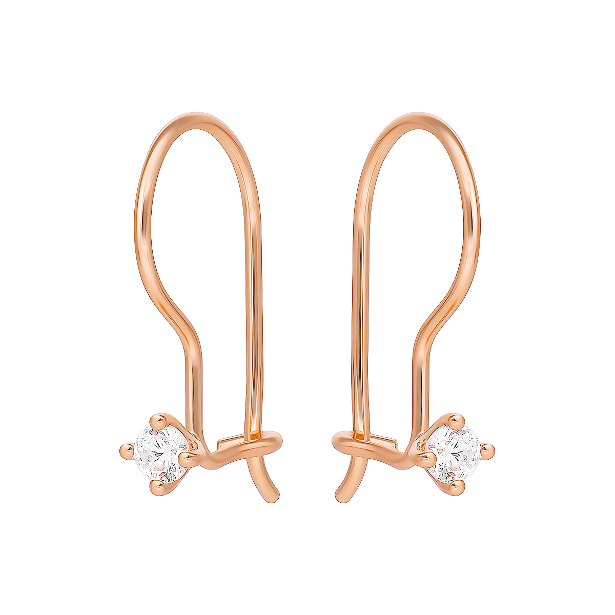 Paveikslėlis Auksiniai auskarai su cirkoniais